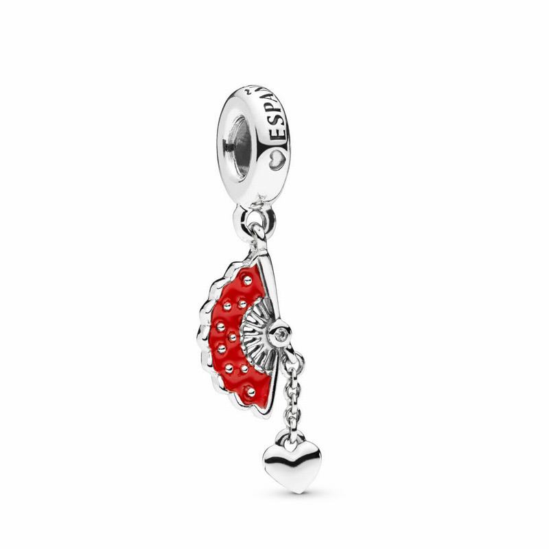 Pandora Spanish Fan Dangle Charm Silver Egypt CY1437926